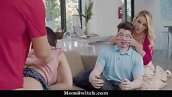 Hot Stepmoms Punish and Swap Their Stepsons to Teach Discipline - Charley Hart, Crystal Rush - MomSwitch