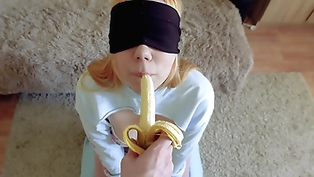 Cheated Silly Step Sister in blindfolded game, but I think she liked it