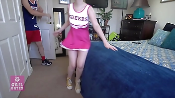 Cheerleader bimbo stepsister rough basketball lesson - preview