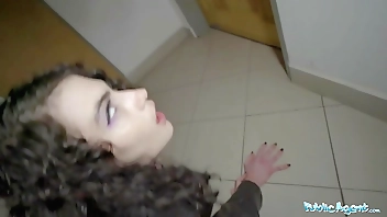 Public Agent she fucks and sucks and loves a good hard spanking too