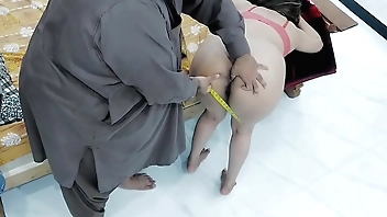 Indian Tailor Fucking Village Gawar Girl Big Ass Like A Bitch , Hard And Rough In Doggy Style With Clear Hindi Audio Romantic Talking