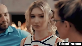 Young cheerleader pressured into sex by MILF coach & her hubby