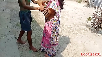 Pink Saree Beautiful Bengali Bhabi Sex In A Holi(Official video By Localsex31)