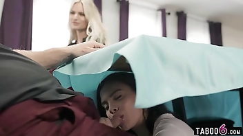 Cheating accountant husband in a love triangle with client Violet Starr and his MILF wife Rachael Cavalli