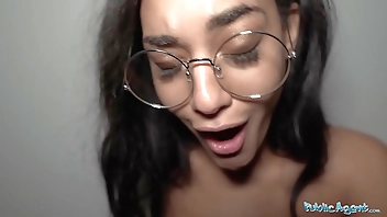 Public Agent Capri Lmonde is fucked hard over a washing machine by a huge cock