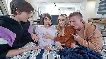 Two Friends Decide to Swap Their Stepsisters and Cozy up In the Hottest Way - Nicole Aria, Jazmin Luv