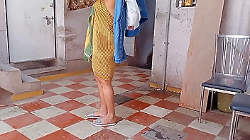 Indian Desi Hot monika bhabhi changed dress hot black pent and Balck shert