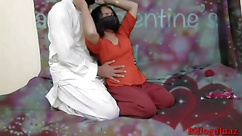 Desi indian step sister celebrating Valentine's day with her brother