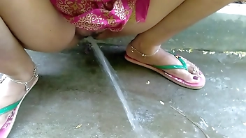 Wife Outdoor Risky Public Pissing Compilation New Year  ! XXX Indian Couple