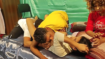 Cute beauty Girls in two rows and two mans fuck her group sex foursome . Shathi khatun and hanif and Shapan pramanik and Rumpa Akter