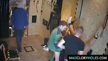 Busty MILF GangBanged in Glory Hole