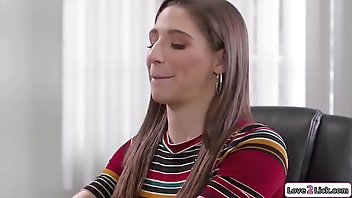 Employees try anal sex with busty boss