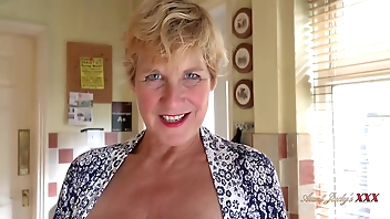 AuntJudys - 58yo Housewife Ms. Molly Jacks you off & Sucks your cock (POV)