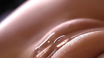 Filled the pussy with sperm and fucked her. close up cumshot