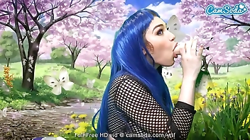 Sexy Teen Rides Sybian While Sucking Multiple Floating Dildos