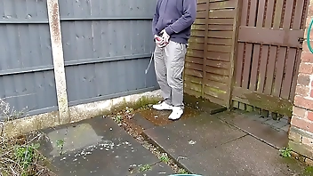 Quick Wank Outside Fully Clothed Loads Of Cum