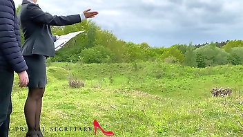 my private secretary roughly used outdoors and destroying her business clothes