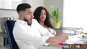 Grounded step sister asks stepbrother for sex