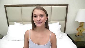 Petite 18 yr cutie sucks cock and tosses salad