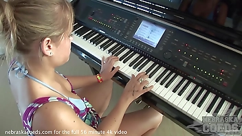 college sorority girls casually nude at the beach house