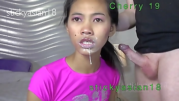 StickyAsian18 Skinny Teens Suck & Fuck, Star, Cherry, & Sticky Facial Tia 18