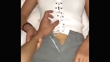 I slide her hot pants and insert dick while her boy friend is takeing shower