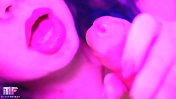 Gentle close-up blowjob with cum in mouth