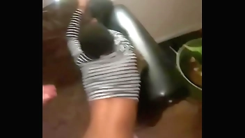 Ebony getting fucked before her mom gets home