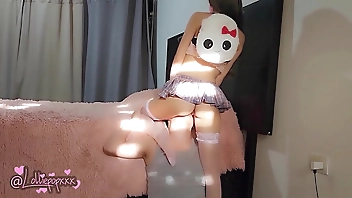 Petite horny babe after school asks for a vagina meal