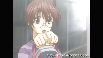 Anime babe gets facialized