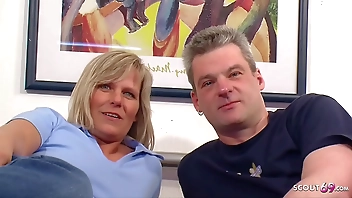 Old Husband let Stranger Fuck his Mature Wife in MMF Threesome