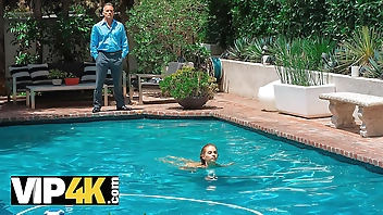 DADDY4K. Nymph enjoys taboo sex with BFs dad on hot summer day