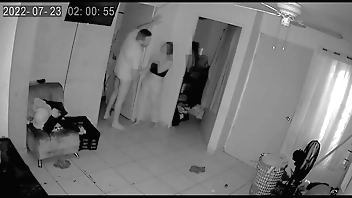 I surprise behind the door masturbating and she touches me