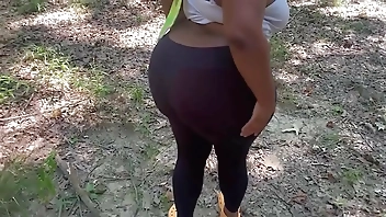 Handsomedevan walk up on a lost big booty  bbw in the woods so he fucks her ass hole