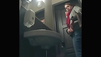 MOV 100. Continuation of the adventures of girls in the cafe toilet