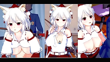【エロゲーコイカツ！】東方 犬走椛におっぱい揉みまくりH！3DCG巨乳アニメ動画(東方プロジェクト)【ヘンタイゲーム とうほう もみじ いぬばしり 】