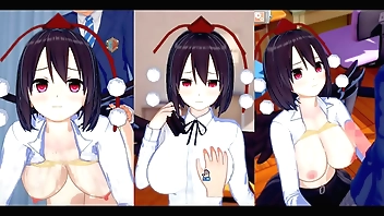 【エロゲーコイカツ！】東方 射命丸文におっぱい揉みまくりH！3DCG巨乳アニメ動画(東方プロジェクト)【ヘンタイゲーム】