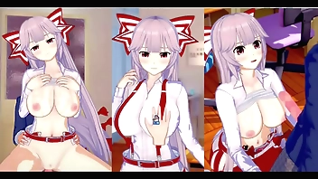 【エロゲーコイカツ！】東方 藤原妹紅におっぱい揉みまくりH！3DCG巨乳アニメ動画(東方プロジェクト)【ヘンタイゲーム】
