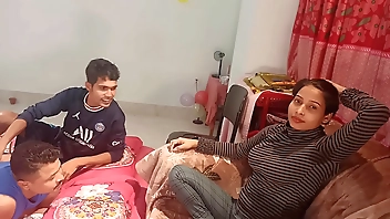 Shathi khatun and hanif and Shapan pramanik .Threesome sex