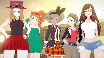 Into the Pokemon Verse Vol 2 - Sex party with 5 Poke Girls (Serena Sonia Hilda Bea and Alexa )