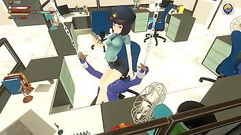 Femdom University Police Station