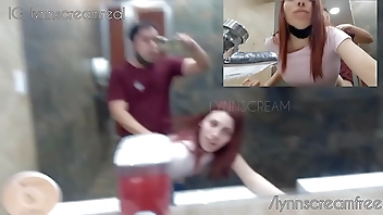 Risky public fuck at Mc Donald's bathroom until cum in ass - @lynnscreamreal Public Adventures part 1