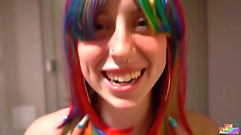 Melody Parker gets her throat fucked by Gibby The Clown