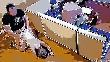 Joven Esposa Caliente Engaña a su Marido Cuando esta Trabajando en la Lapto NTR Cartoon Hentai