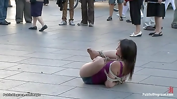 Spanish babe rough fucked in public