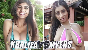 BANGBROS - Battle Of The GOATs: Mia Khalifa vs Violet Myers (Round Two)