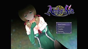 Ambrosia [RPG Hentai game] Ep.1 Sexy nun fights naked cute flower girl monster