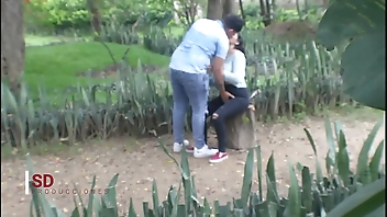 SPYING ON A COUPLE IN THE PUBLIC PARK