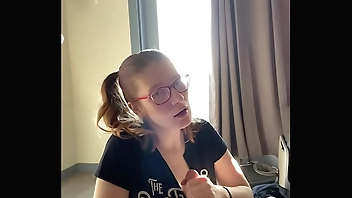 Hottie with Glasses gets blasted in the face