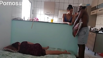 while my wife fights with me on one side i fuck her friend on the other